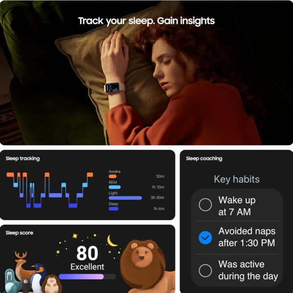 Samsung Galaxy Watch Fit 3 (40mm AMOLED, Aluminium Body, Fitness and Health Tracking, Up to 13-Day Battery with Fast Charging, 5ATM & IP68)