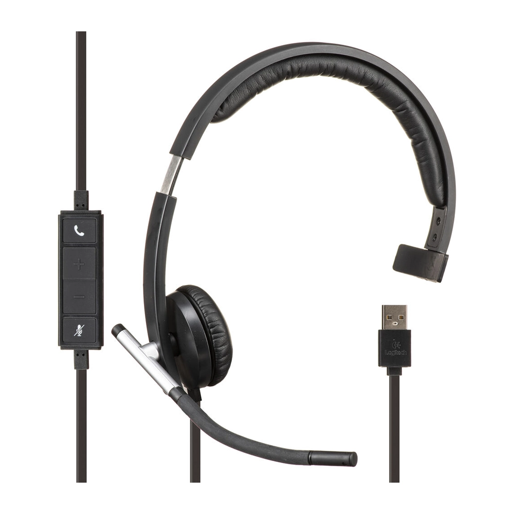 Logitech H650e | Wired Business Headset with Noise-Cancelling Mic