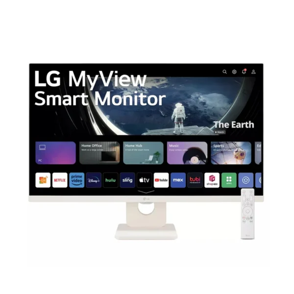 LG Smart Monitor | 27SR50F-W | webOS 23 | HDR10 | Airplay 2 |Screen Share | Bluetooth | 5Wx2 Stereo Speaker | Tilt Adjustable | Reader Mode