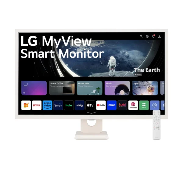 LG Monitor | 32SR50F-W | IPS Smart Monitor | webOS | Tilt adjustable |HDR 10 | ThinQ Home Dashboard