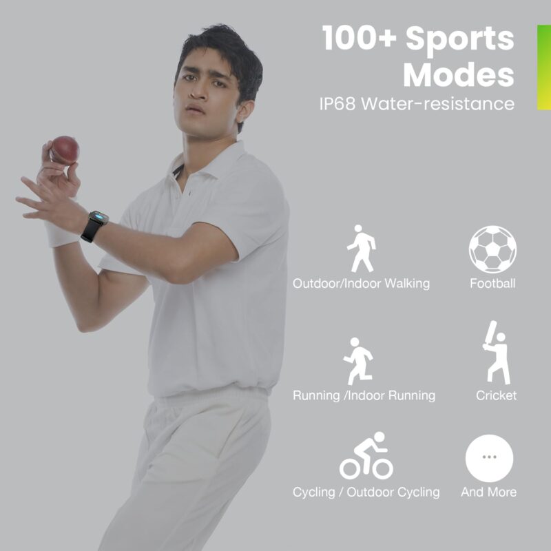 Amazfit Pop 3S (Smartwatch with 1.96″ AMOLED Display, BT Calling, SpO2, 12-Day Battery Life, AI Voice Assistance, 100 Sports Modes)
