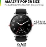 Amazfit Pop 3R (1.43″ Smartwatch, AMOLED Display, Bluetooth Calling, SpO2, 12-Day Battery Life, AI Assistant, 100 Sports Modes)