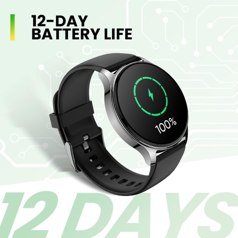 Amazfit Pop 3R (1.43″ Smartwatch, AMOLED Display, Bluetooth Calling, SpO2, 12-Day Battery Life, AI Assistant, 100 Sports Modes)