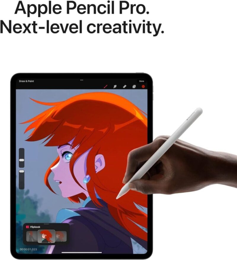 Apple Pencil Pro (Pixel-Perfect Precision, Tilt and Pressure Sensitivity – Charges and Pairs Magnetically)