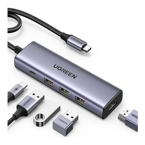 UGREEN 5-in-1 USB-C To 100W PD + 3xUSB 3.0 + 4K 60Hz HDMI (15597) | USB-C Hub