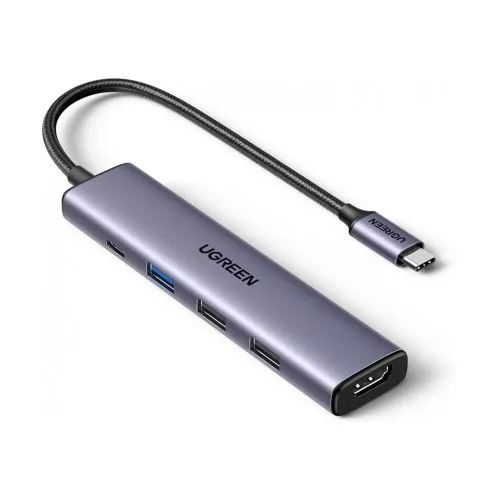 UGREEN 5-in-1 USB-C To 100W PD + 1xUSB 3.0 + 2xUSB.0 + 4K HDMI (15495) | USB-C Hub