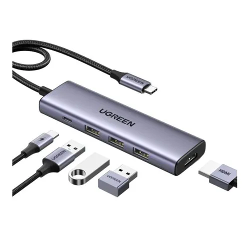 UGREEN 5-in-1 USB-C To 100W PD + 1xUSB 3.0 + 2xUSB.0 + 4K HDMI (15495) | USB-C Hub