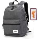 Kinmac Grey Canvas KMB438 | 16-inch Backpack