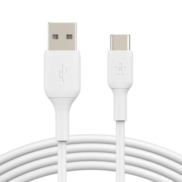 Belkin BoostCharge USB-C to USB-A Cable (CAB001BT1MWH-2PK) | Charge & Sync Cable (Pack of 2)