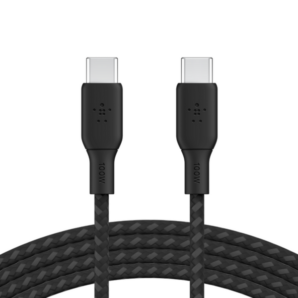 Belkin BoostCharge USB-C to USB-C Cable 100W (CAB014BT3MWH) | Fast Charge & Sync Cable