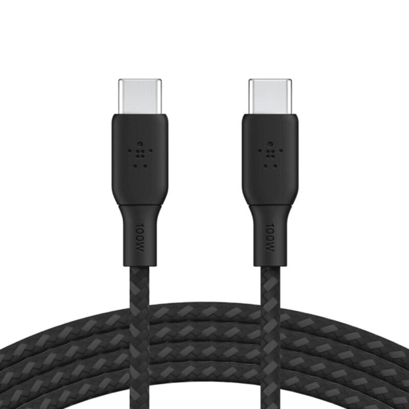 Belkin BoostCharge USB-C to USB-C Cable 100W (CAB014BT3MBK) | Fast Charge & Sync Cable