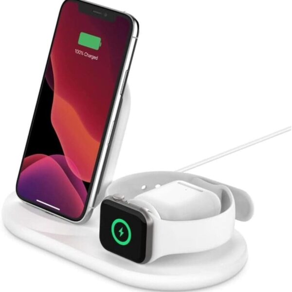 Belkin BoostCharge 3-in-1 Wireless Charger for Apple Devices (WIZ001MYWH)