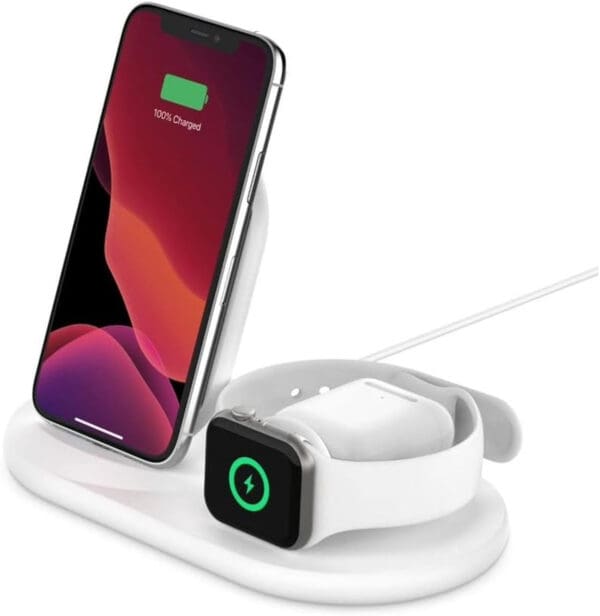 Belkin BoostCharge 3-in-1 Wireless Charger for Apple Devices (WIZ001MYWH)