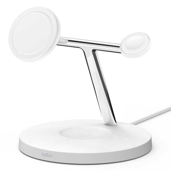 Belkin BoostCharge Pro 3-in-1 Magnetic Wireless Charging Stand with Qi2 15W (WIZ017VFWH)