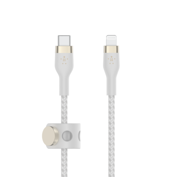 Belkin BoostCharge Braided USB-C to Lightning Cable (CAA004BT2MWH) | Charge & Sync Cable