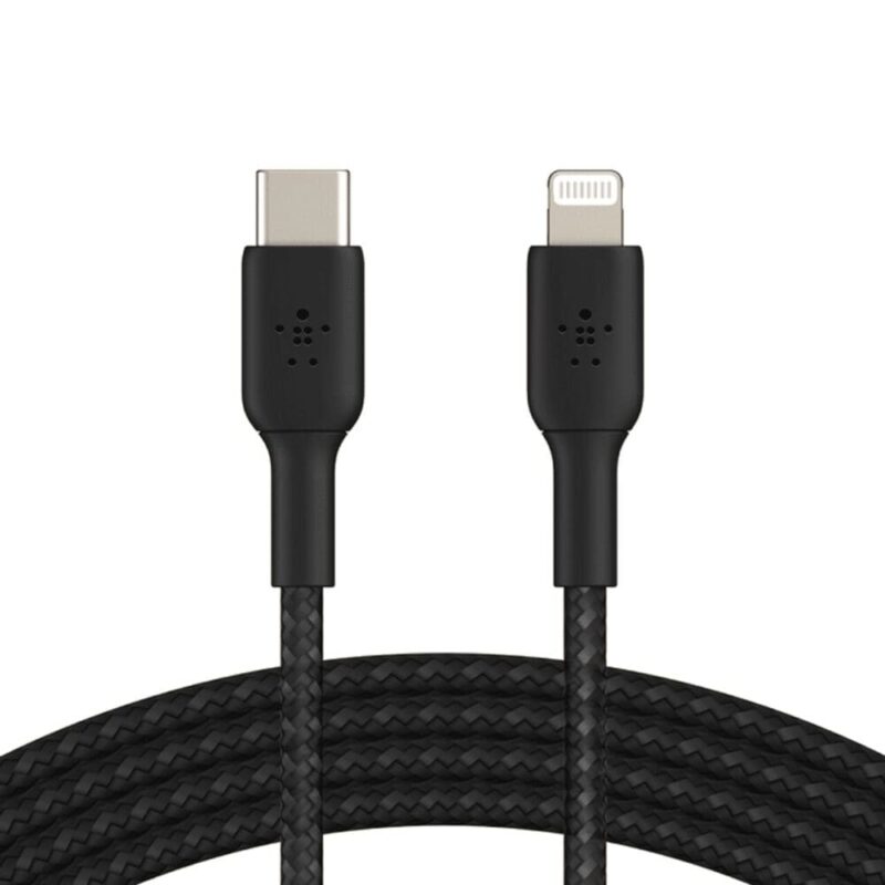 Belkin BoostCharge Braided USB-C to Lightning Cable (CAA004BT2MBK) | Charge & Sync Cable