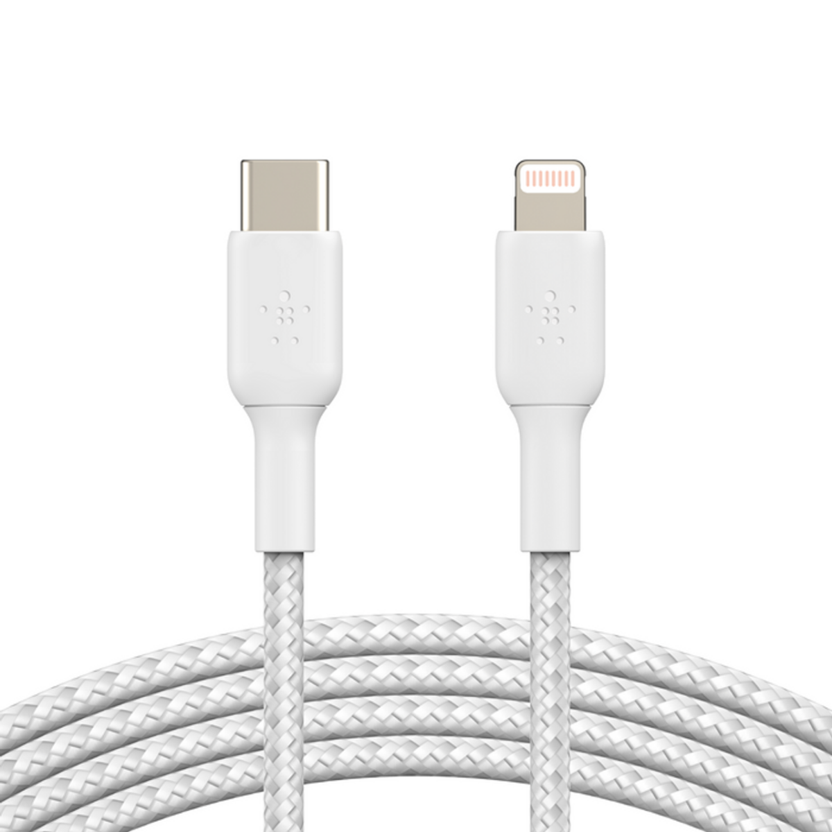 Belkin BoostCharge Braided USB-C to Lightning Cable (CAA004BT2MWH) | Charge & Sync Cable