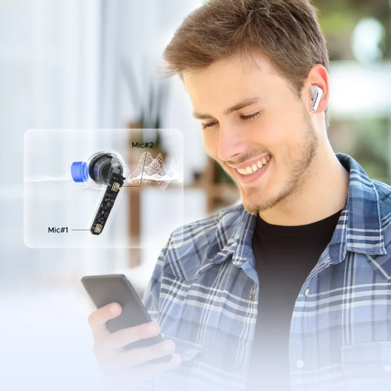 SoundPeats Clear (See-through Earbuds, Dual Mic, 12mm Sound Driver)