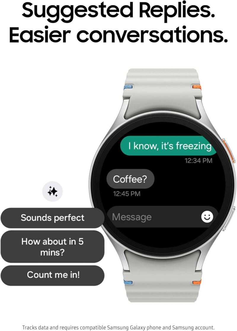 Samsung Galaxy Watch 7 (40/44mm AI Smartwatch, Energy Score, Wellness Tips, Heart Rate Tracking, Sleep Monitor, Fitness Tracker)