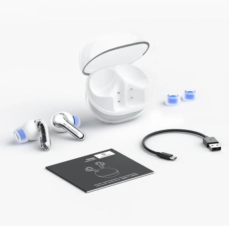 SoundPeats Clear (See-through Earbuds, Dual Mic, 12mm Sound Driver)