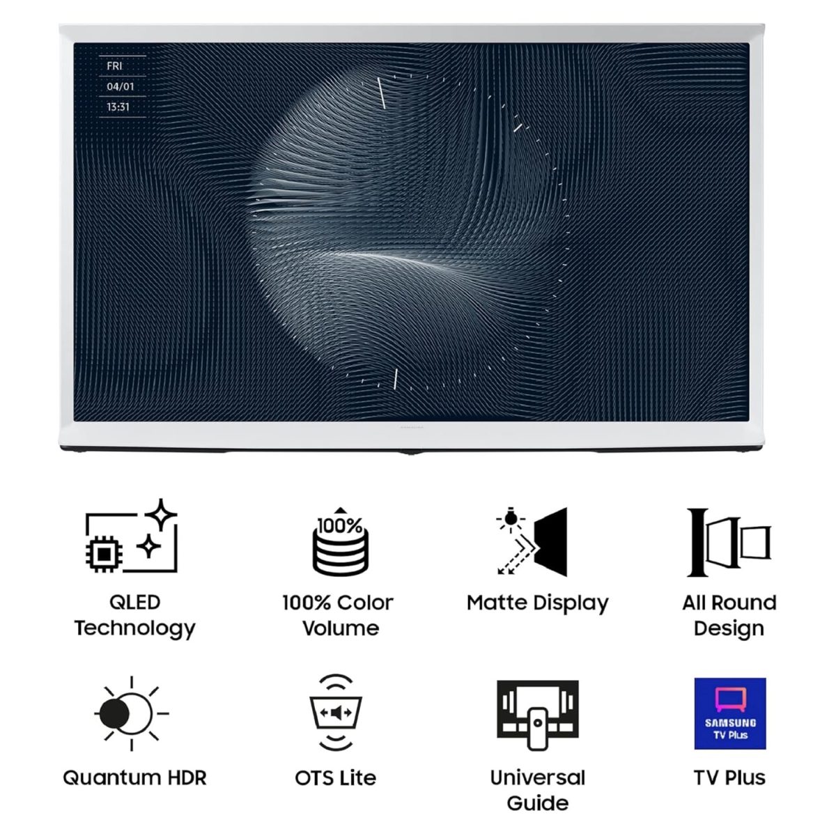 Samsung The Serif LS01B (2022) | 55-inch 4K QLED Smart TV with TizenOS