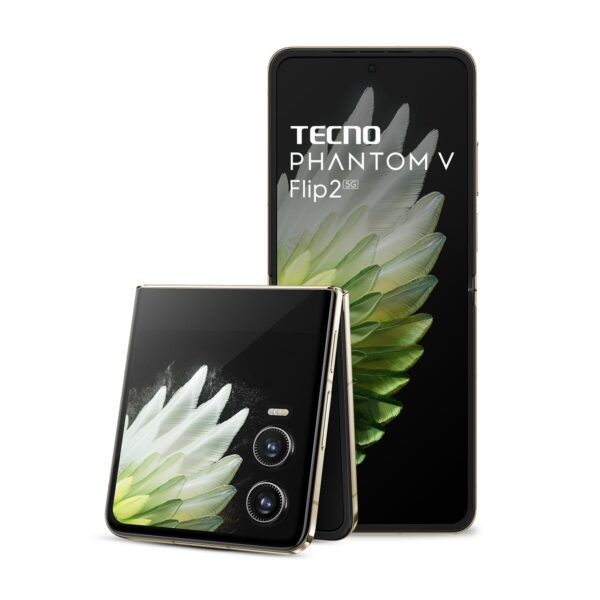 Tecno Phanton V Flip 2 8GB/256GB (Flip Phone with Advanced AI Features, 50MP OIS Camera, 6.9″ 120Hz Screen) | Free Bag
