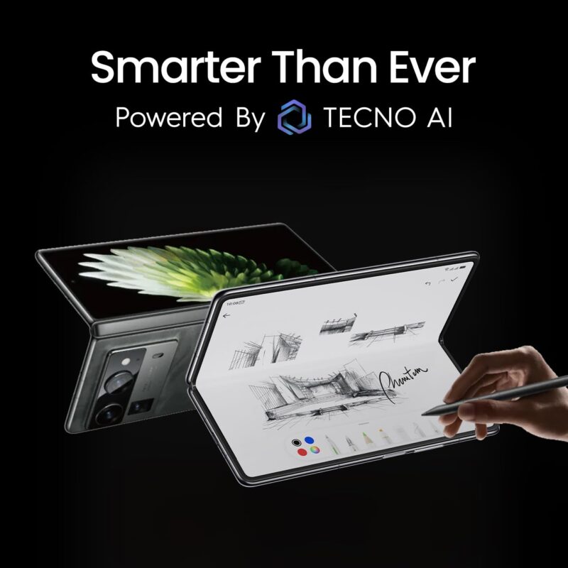 Tecno Phanton V Fold 2 12GB/512GB (Strong Build, Large 5750mAh Battery, 50MP Camera with OIS, 70W Charging) | Free V-Pen, Power Bank and Bag