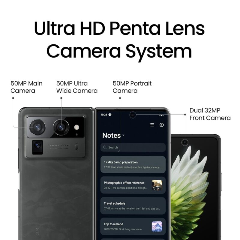 Tecno Phanton V Fold 2 12GB/512GB (Strong Build, Large 5750mAh Battery, 50MP Camera with OIS, 70W Charging) | Free V-Pen, Power Bank and Bag