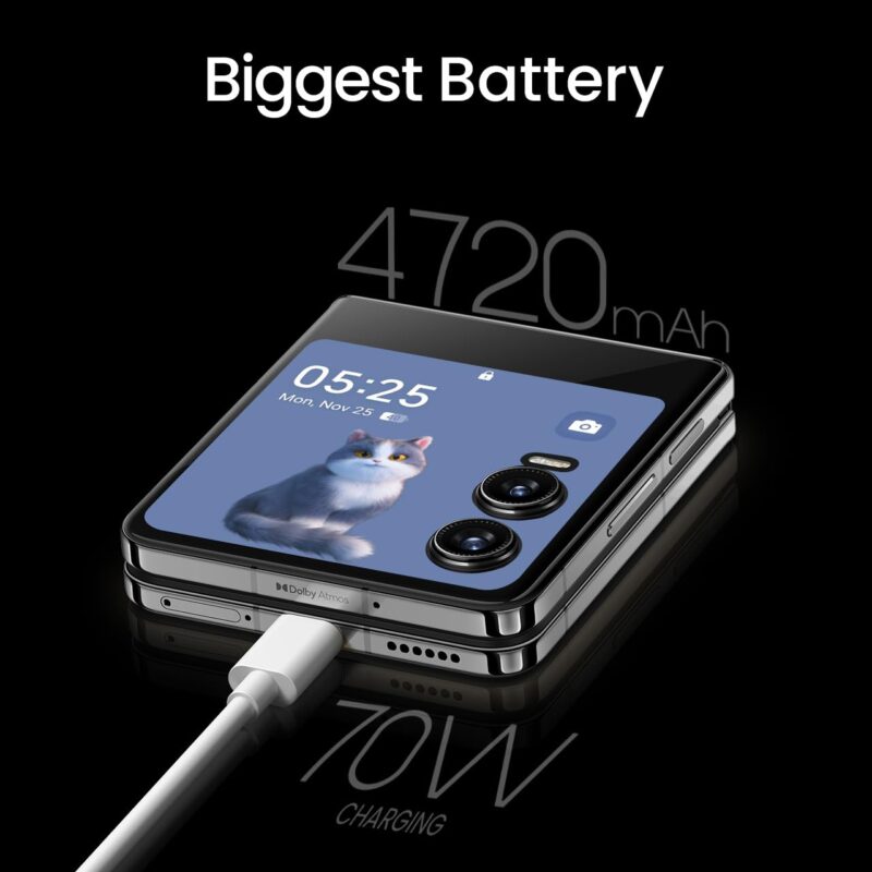 Tecno Phanton V Flip 2 8GB/256GB (Flip Phone with Advanced AI Features, 50MP OIS Camera, 6.9″ 120Hz Screen) | Free Bag