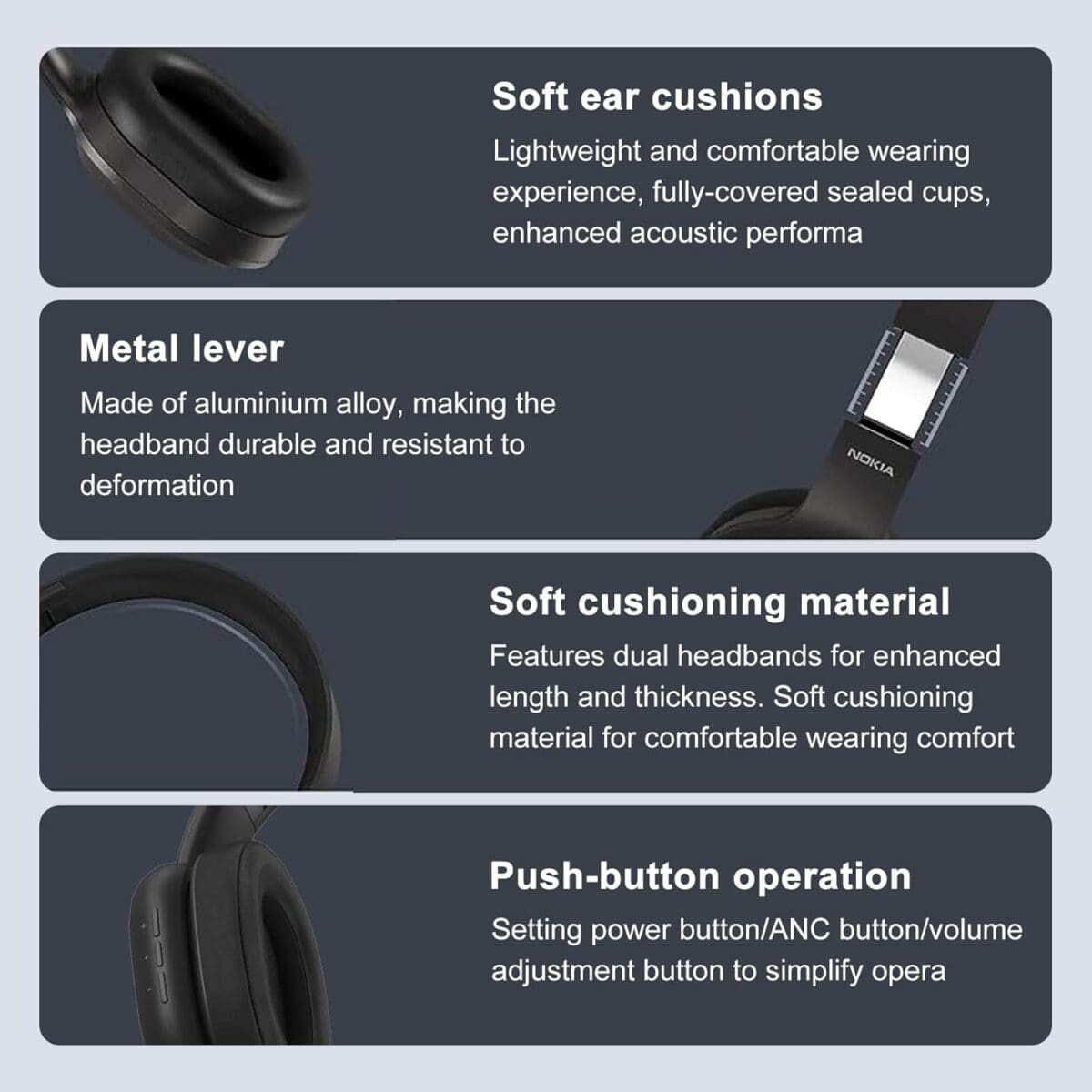 Nokia Essential Wireless Headphones E1300