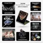 Tecno Phanton V Flip 2 8GB/256GB (Flip Phone with Advanced AI Features, 50MP OIS Camera, 6.9″ 120Hz Screen) | Free Bag