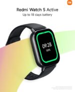 Redmi Watch 5 Active (2.0″ LCD, 18 Days of Battery Life, 140+ Sports Modes, 5ATM Waterproof, Bluetooth Calling, Fitness-Tracker)