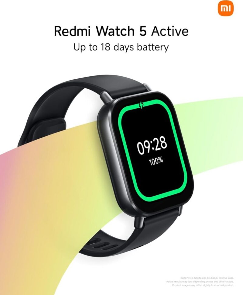 Redmi Watch 5 Active (2.0″ LCD, 18 Days of Battery Life, 140+ Sports Modes, 5ATM Waterproof, Bluetooth Calling, Fitness-Tracker)