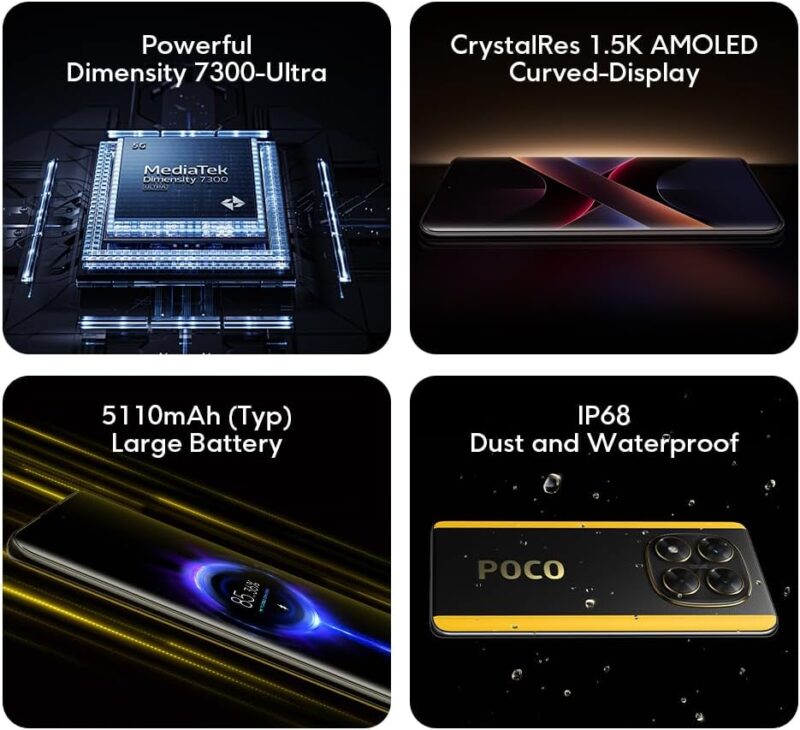 Poco X7 12GB/512GB (1.5K CrystalRes Display, 4K Video, AI, Dolby Atmos, Global Version with 1 Year Warranty)