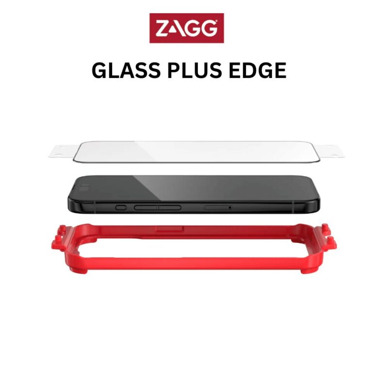 ZAGG Glass Plus Edge | Apple iPhone 16 Pro Max Screen Protector with Installation Tray