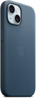 Apple – iPhone 15 FineWoven Case with MagSafe – Pacific Blue