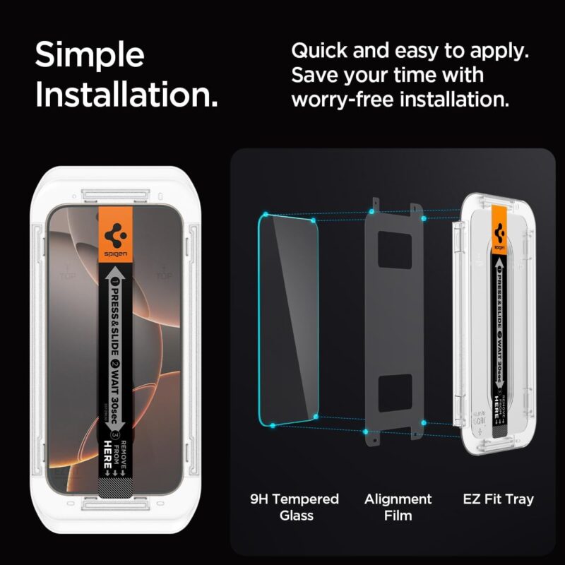 Spigen [GlasTR EZ FIT] | Tempered Glass Screen Protector For Apple iPhone 16 Pro Max