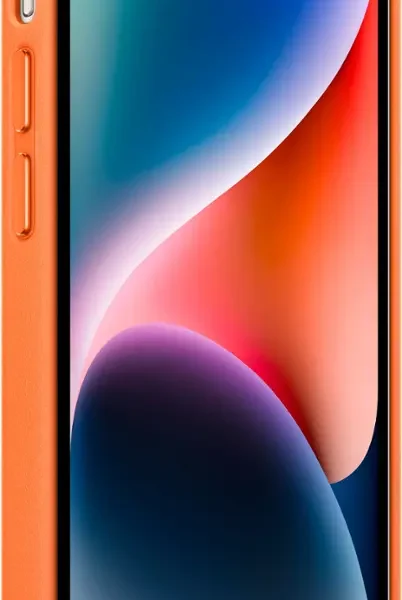 Apple – iPhone 14 Leather Case with MagSafe – Orange