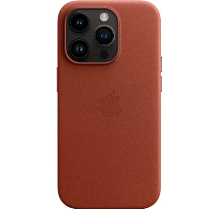 Apple – iPhone 14 Pro Leather Case with MagSafe – Umber