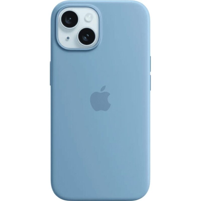 Apple – iPhone 15 Silicone Case with MagSafe – Winter Blue