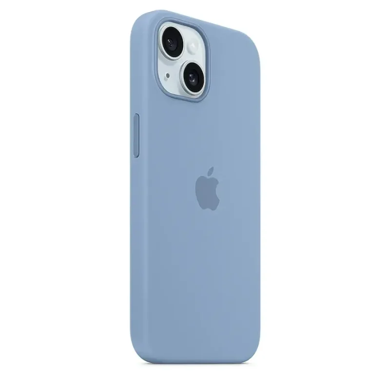 Apple – iPhone 15 Silicone Case with MagSafe – Winter Blue