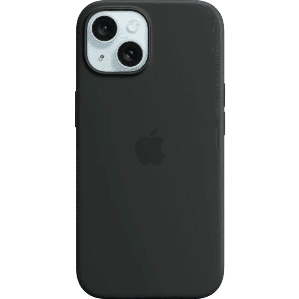 Apple – iPhone 15 Silicone Case with MagSafe – Black