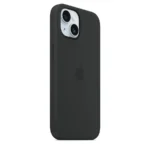 Apple – iPhone 15 Silicone Case with MagSafe – Black