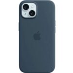 Apple – iPhone 15 Silicone Case with MagSafe – Storm Blue