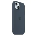 Apple – iPhone 15 Silicone Case with MagSafe – Storm Blue