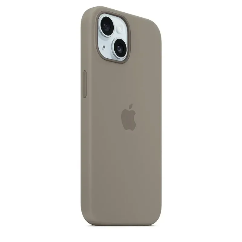 Apple – iPhone 15 Silicone Case with MagSafe – Clay