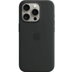 Apple – iPhone 15 Pro Silicone Case with MagSafe – Black