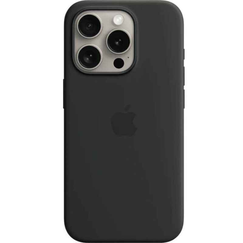 Apple – iPhone 15 Pro Silicone Case with MagSafe – Black