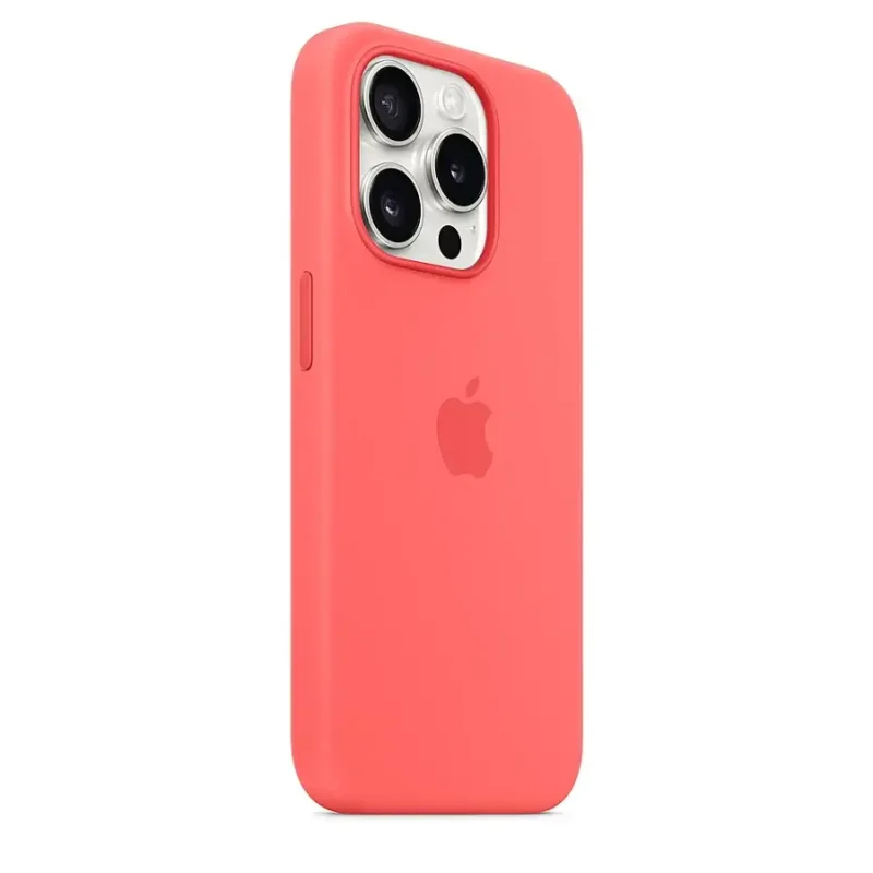 Apple – iPhone 15 Pro Silicone Case with MagSafe – Guava