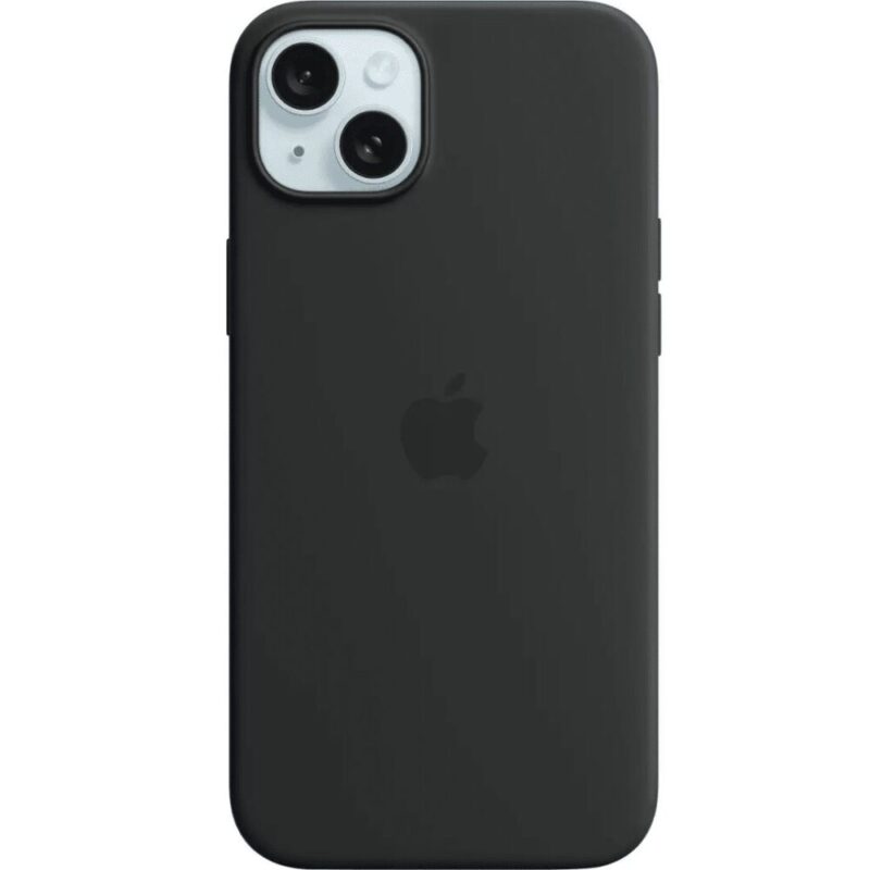 Apple – iPhone 15 Plus Silicone Case with MagSafe – Black